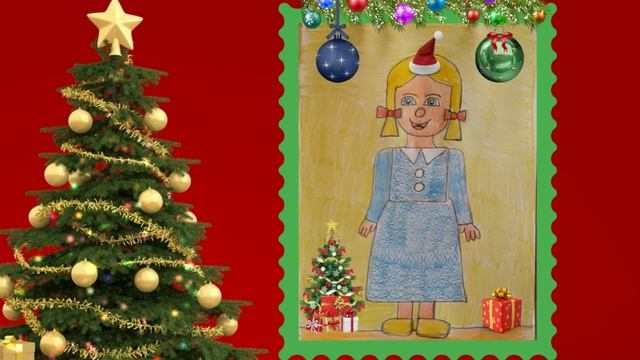 Мои рисунки куклы в новогодних платьях ! смотреть онлайн