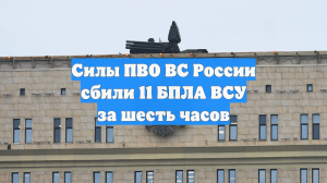 Силы ПВО ВС России сбили 11 БПЛА ВСУ за шесть часов