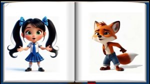 Веселая Полечка изучает зверят