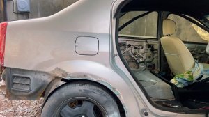 Переварил задние арки своими руками на Рено Логан