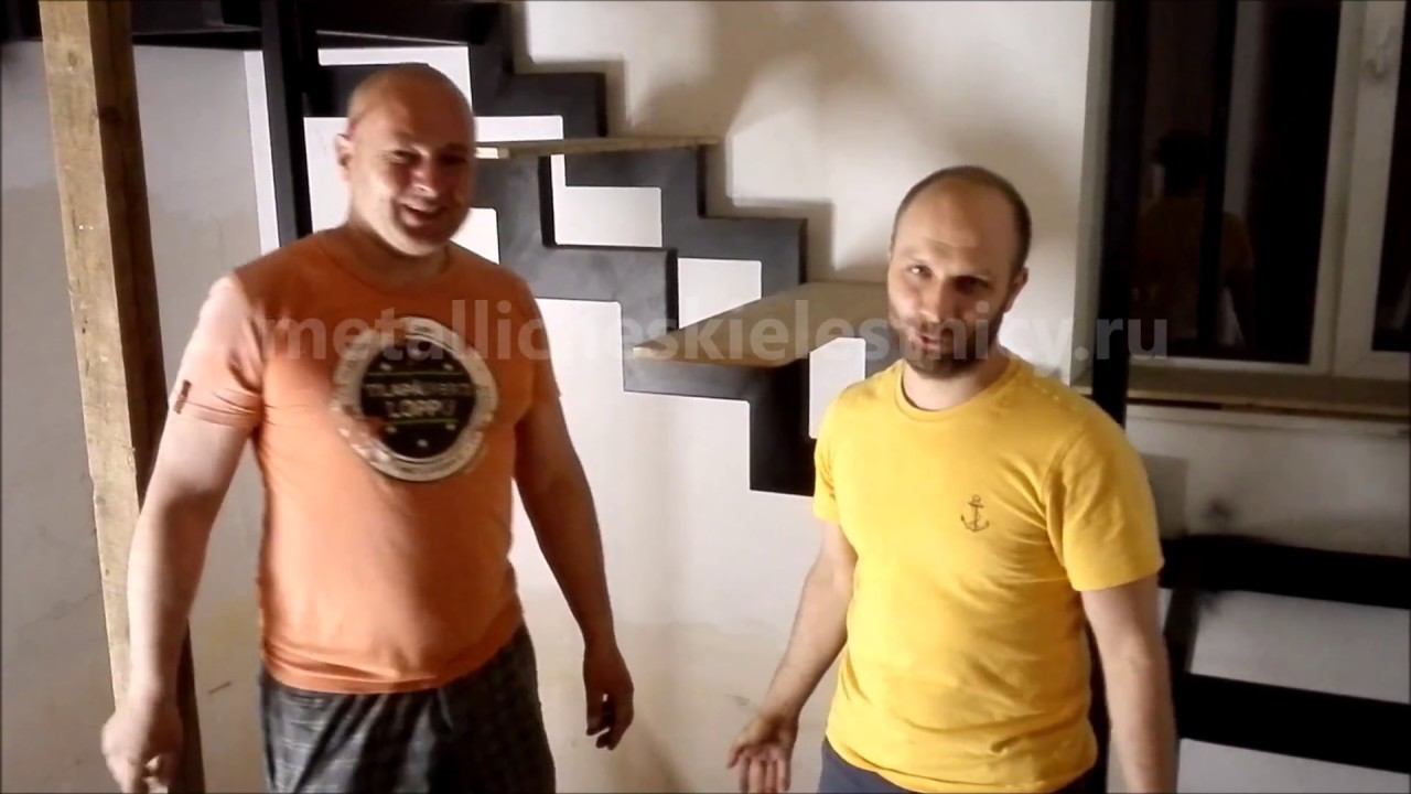 Лестница на ломаном косоуре в СПб Парголово + отзыв заказчика. смотреть онлайн