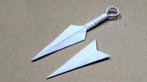 Как сделать крутой нож кунай из бумаги а4