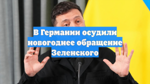 В Германии осудили новогоднее обращение Зеленского