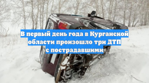 В первый день года в Курганской области произошло три ДТП с пострадавшими