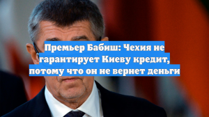 Премьер Бабиш: Чехия не гарантирует Киеву кредит, потому что он не вернет деньги