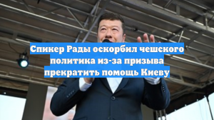 Спикер Рады оскорбил чешского политика из-за призыва прекратить помощь Киеву