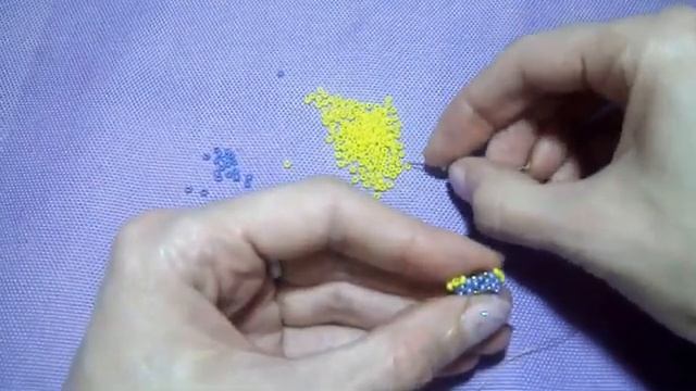 Бисероплетение. Цветок из бисера. Техника ндебеле,часть1_2