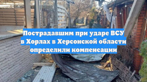 Пострадавшим при ударе ВСУ в Хорлах в Херсонской области определили компенсации