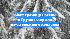 Shot: Границу России и Грузии закрыли из-за снежного коллапса