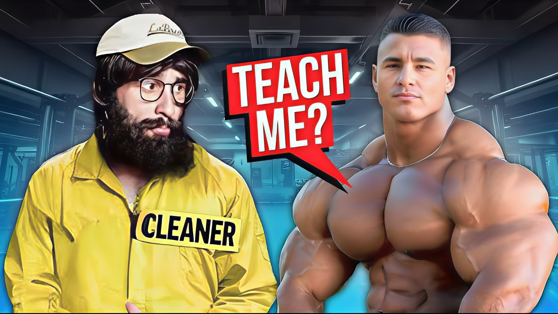 Уборщик мгновенно ставит на место самоуверенных бодибилдеров. Розыгрыш Анатолия в спортзале смотреть онлайн