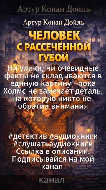 Артур Конан Дойль  Человек рассеченной губой   #детектив #аудиокниги #слушатьаудиокниги