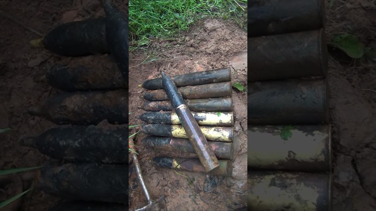 Склад французских снарядов под землёй, раскопки Юрий Гагарин #находкисметаллоискателем смотреть онлайн
