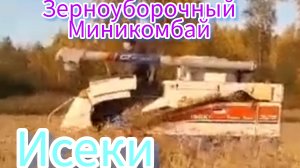 Мини-комбайн «Исеки» на гусеничном ходу молотит зерно .Как на самом деле работает Японский комбайн