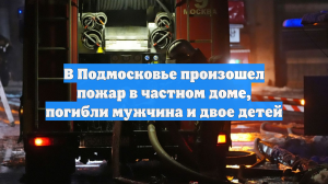 В Подмосковье произошел пожар в частном доме, погибли мужчина и двое детей