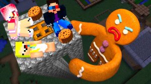 🍪ЗЛОЙ ПРЯНЯ НАПАЛ НА НАШУ ДЕРЕВНЮ ЖИТЕЛЕЙ В МАЙНКРАФТ! ШЕДИ ЛЕСКА И НУБИК MINECRAFT