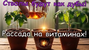 Рассада на витаминах! Простой отвар из того что есть дома