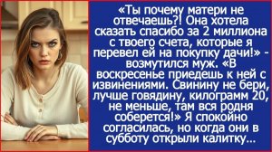 Дорогая, ты почему ей не отвечаешь?! Она хотела сказать спасибо за 2 твои миллиона!|ИСТОРИИ ИЗ ЖИЗНИ