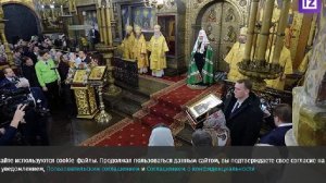 Патриарх Кирилл провел литургию в Успенском соборе Кремля