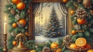 Сочельник-дверь в рождество! Шикарная музыкальная открытка.