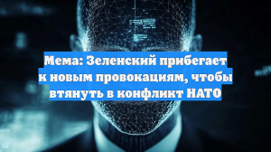 Мема: Зеленский прибегает к новым провокациям, чтобы втянуть в конфликт НАТО