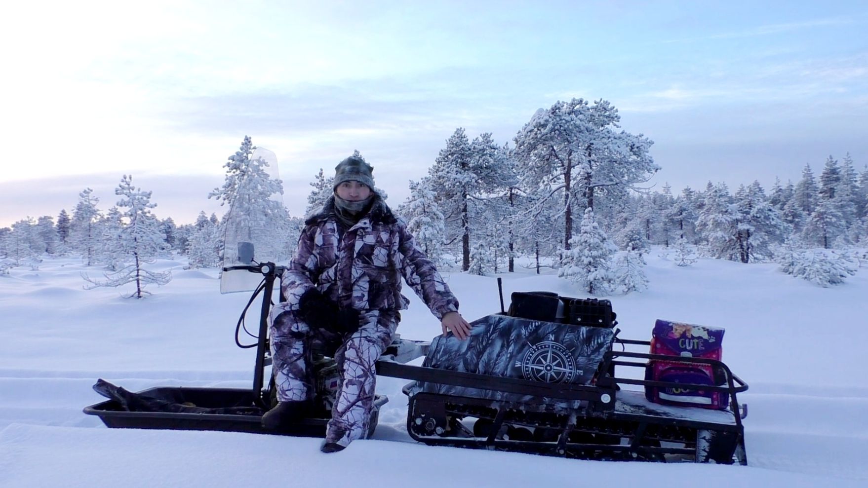 Обкатка Буксировщика по Зимнему Лесу.К озеру с рыбалкой смотреть онлайн