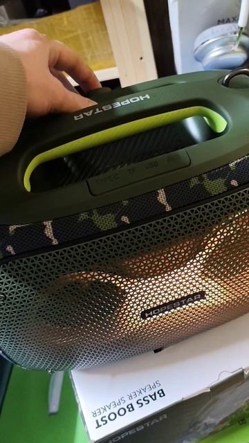 КОЛОНКА HOPESTAR PARTY BOX 120 ватт с 2 Микрофонами хаки камуфляж брак Подсветка половина 🎁 смотреть онлайн
