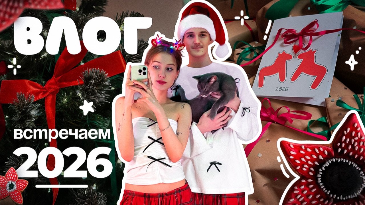 как мы встретили новый 2026 год? ✴︎˚｡НОВОГОДНИЙ ВЛОГ🎅🏻 обмен подарками и печенье-демогоргон  🧇🔦 смотреть онлайн