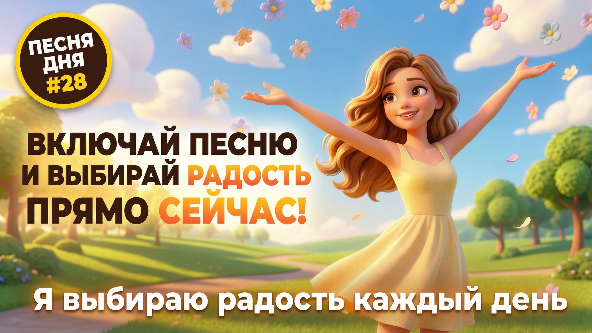НА ДЕНЬ ПЕСНЮ #28 | РАДОСТНАЯ ПЕСНЯ-АФФИРМАЦИЯ для счастья | "Я выбираю радость каждый день" смотреть онлайн