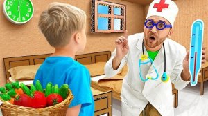 Дети учатся правильно питаться - Полезные истории для детей!