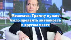 Медведев: Трампу нужно было проявить активность в другом месте