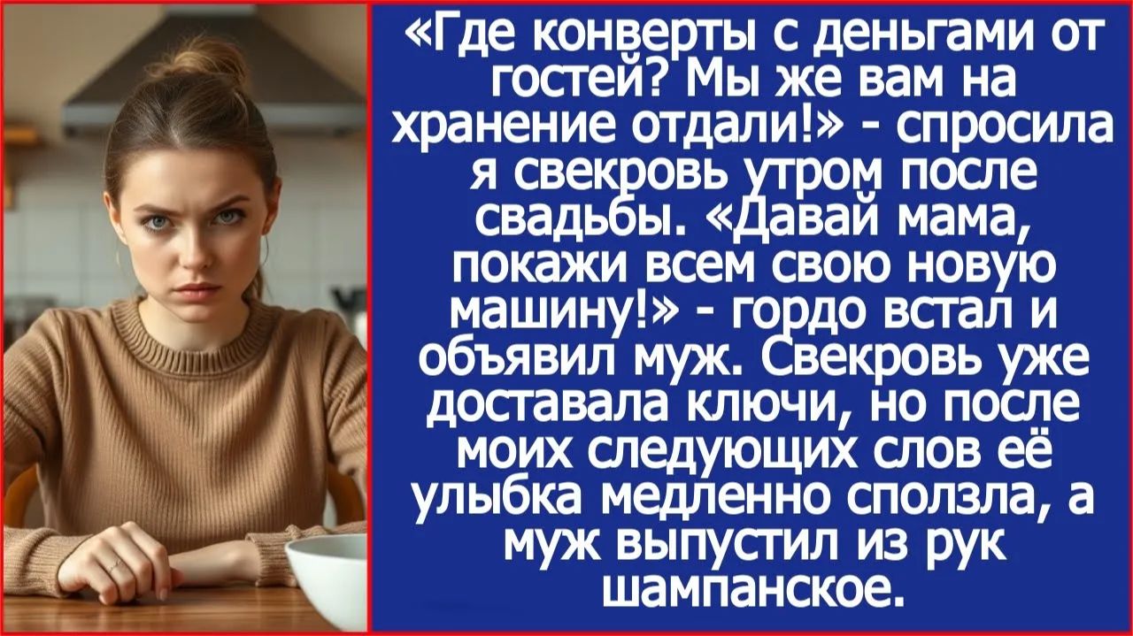 Где конверты с деньгами от гостей? Мы же вам на хранение отдали! | ИСТОРИИ ИЗ ЖИЗНИ|АУДИО РАССКАЗЫ смотреть онлайн
