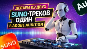 Создаём в Adobe Audition один трек из двух Suno-треков