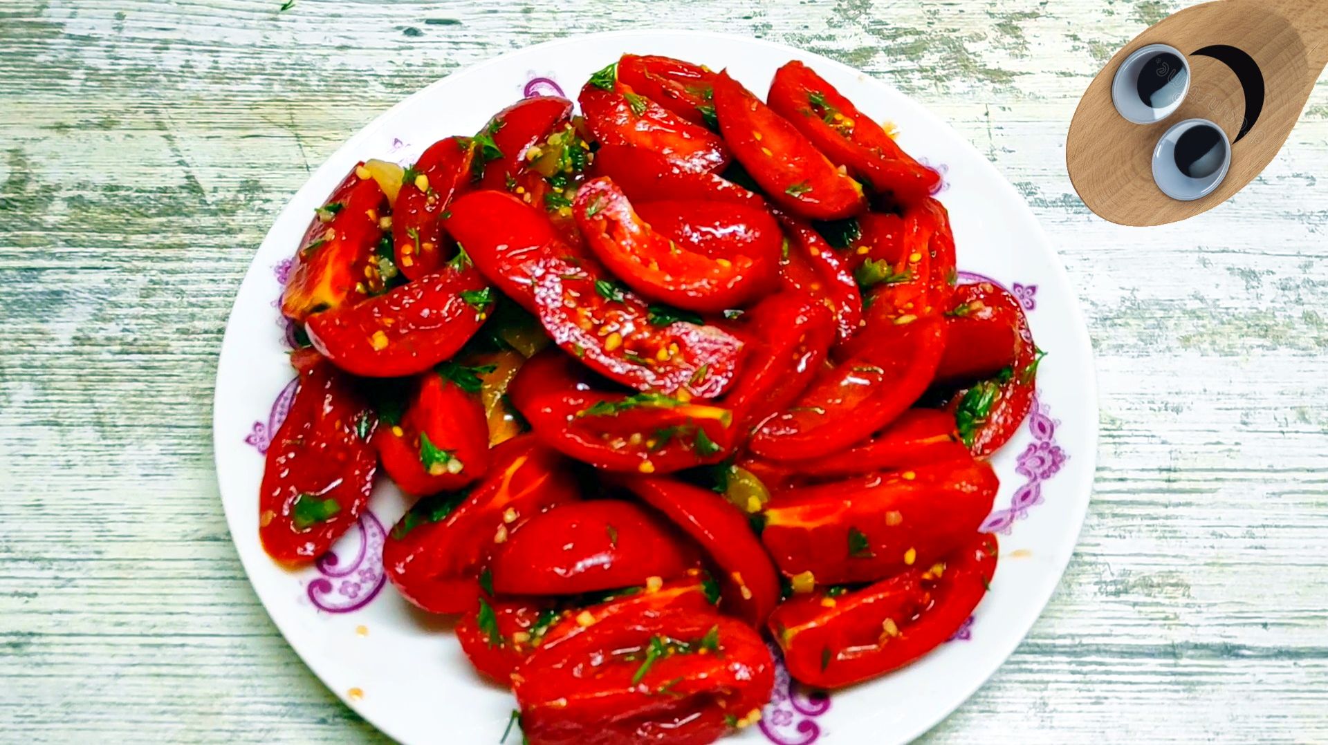 Помидоры по-корейски Вкуснейшие быстрого приготовления - рецепт смотреть онлайн