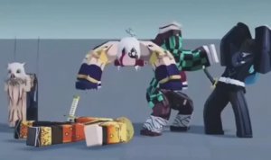 Немного шизофрении) там Тенген, Танджиро, Иноске, Зенецу и Муичира..? Шок, Муичиро как так-то?