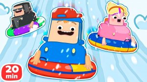 Машинки Вилзи катаются на ватрушках в горах | Мультик для детей