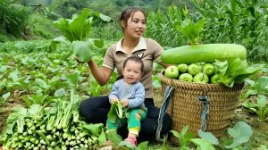 Мама поневоле. Дуонг. Собираю тыкву и зелень для продажи. Серия 27
