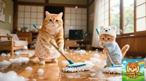 МУЛЬТФИЛЬМ ДЛЯ ДЕТЕЙ, Котёнок помогал маме и ему стало плохо и они поехали в больницу