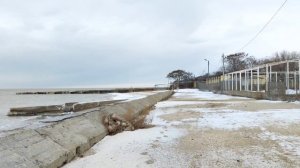 ЕЙСК.ЦЕНТРАЛЬНЫЙ ПЛЯЖ В ЯНВАРЕ.