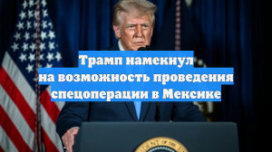 Трамп заявил, что Мексикой управляют наркокартели
