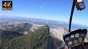 🇧🇷  Полет на вертолете над Рио-де-Жанейро #4K