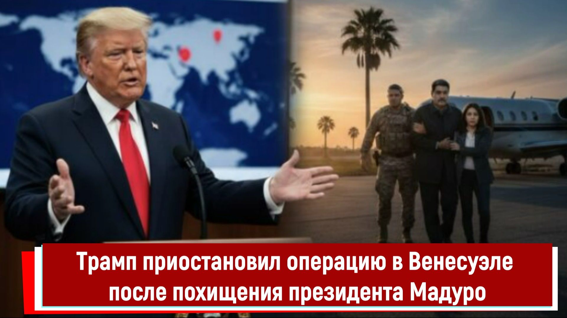 Трамп приостановил операцию в Венесуэле после похищения президента Мадуро смотреть онлайн