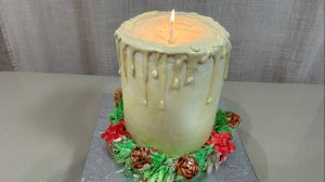 Высокий торт свеча с начинкой пьяная вишня