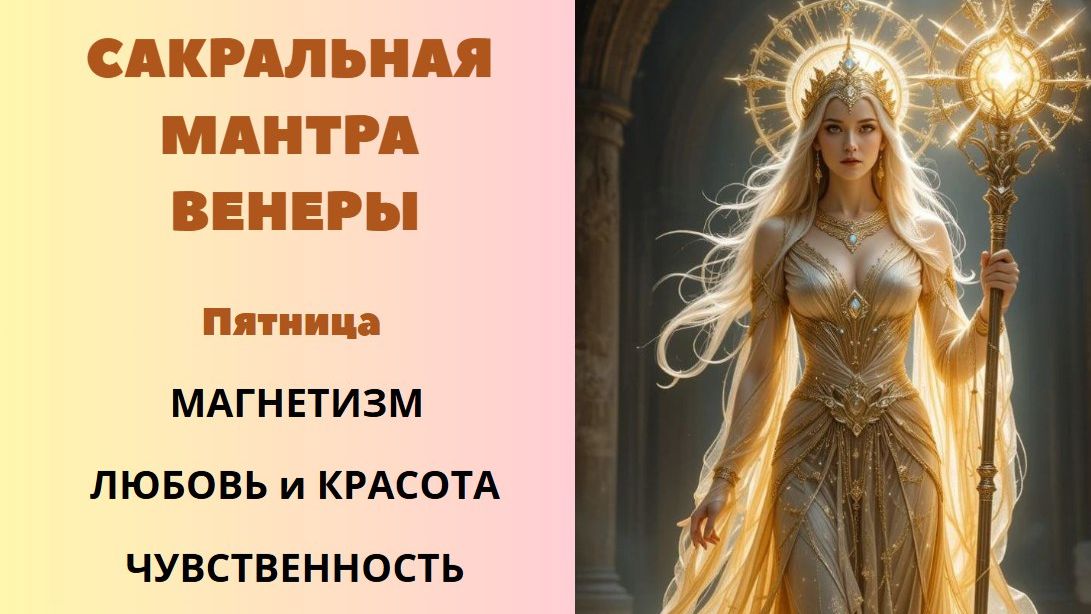 Сакральная Мантра ВЕНЕРЫ. Пятница. МАГНЕТИЗМ. ЛЮБОВЬ и КРАСОТА. ЧУВСТВЕННОСТЬ.