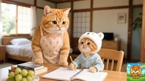 МУЛЬТФИЛЬМ ДЛЯ ДЕТЕЙ, Котёнок получил 100 баллов за контрольную