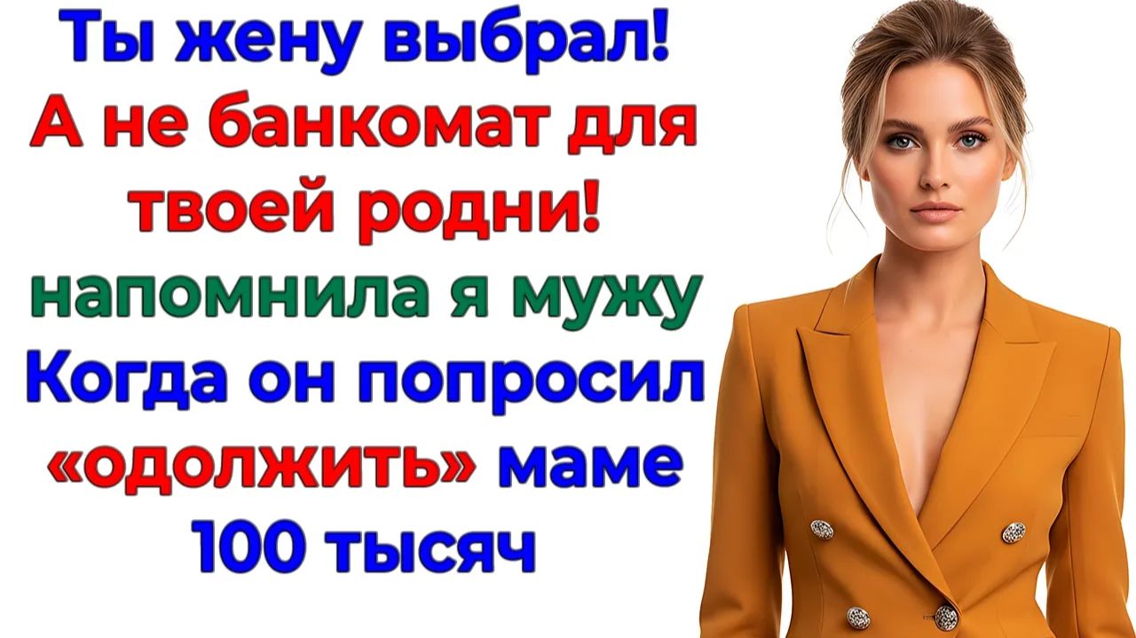 Муж увидел во мне банкомат! Я нажала Выход к маме! | Семейные Драмы | Жизненные Истории