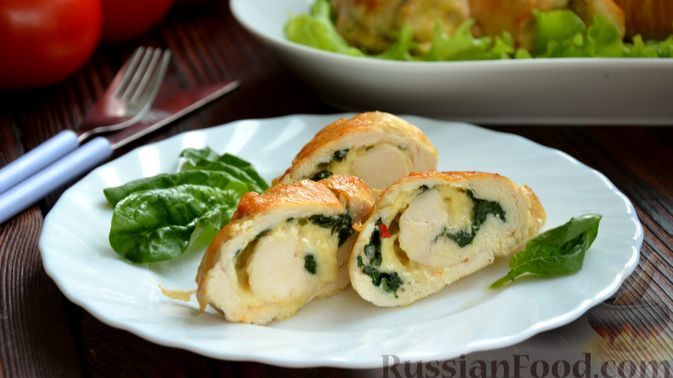 КУРИНЫЕ РУЛЕТЫ СО ШПИНАТОМ И СЫРОМ смотреть онлайн