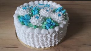 БЗК Тюльпаны и хризантемы Выравнивание торта