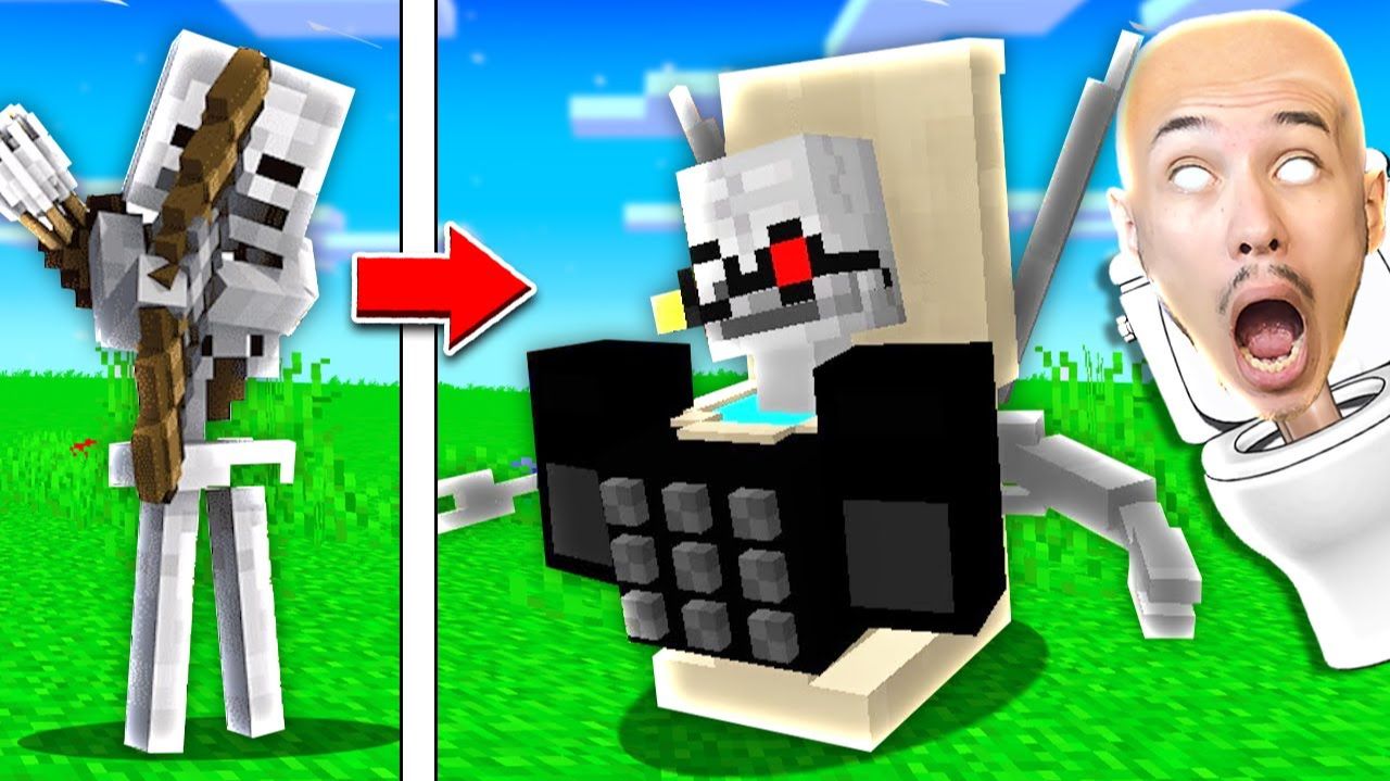 Создал УЧЕНЫЙ СКИБИДИ ТУАЛЕТ в Майнкрафт из Скелета - Skibidi Toilet в Minecraft | КУПИК МАЙНКРАФТ смотреть онлайн