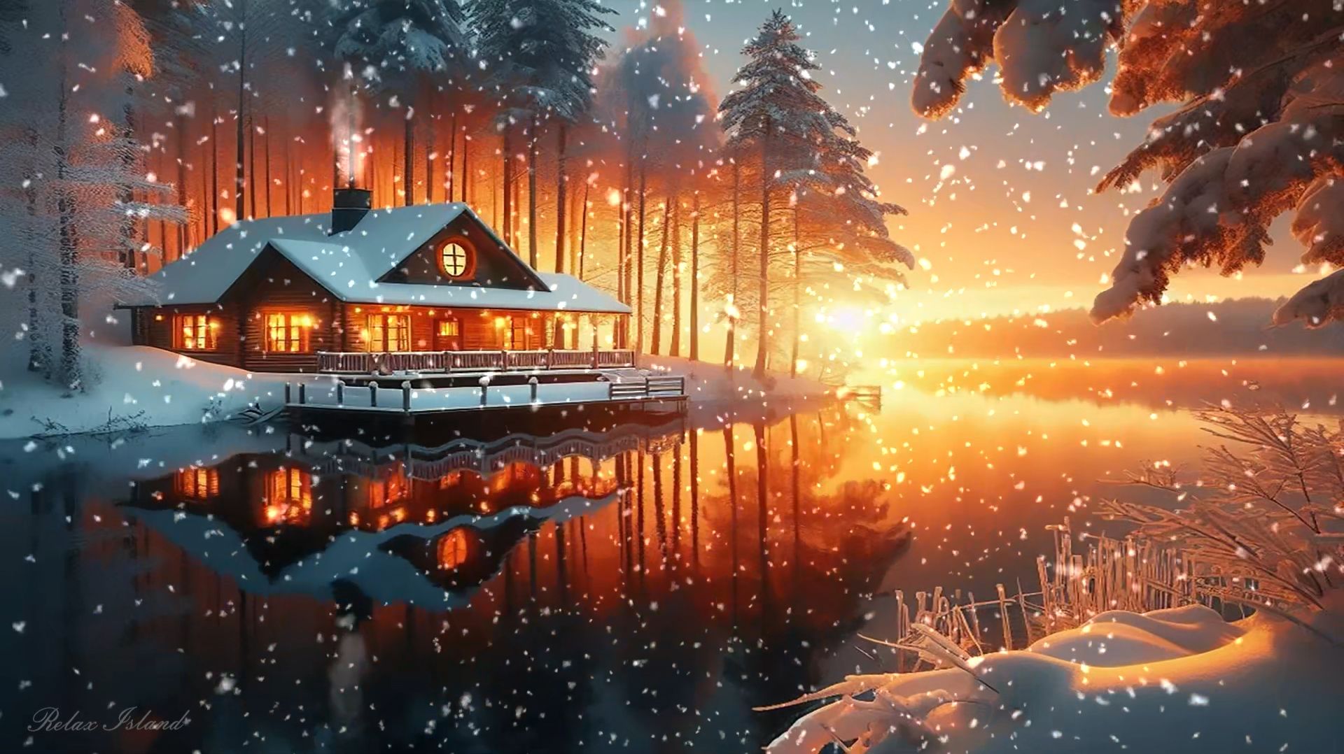 НЕВЕРОЯТНО КРАСИВАЯ УСПОКАИВАЮЩАЯ МУЗЫКА ДЛЯ СНА 🎵 ЗИМНЯЯ ЗАКАТНАЯ РАССЛАБЛЯЮЩАЯ МУЗЫКА ДЛЯ ДУШИ смотреть онлайн