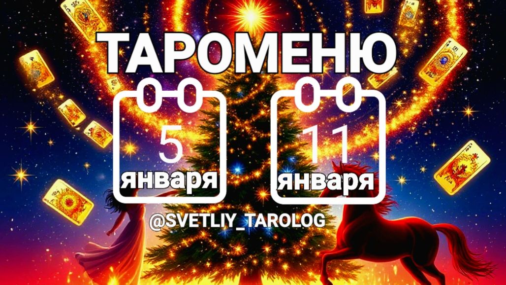 🔮 🀄 ТАРОМЕНЮ с 5 по 11 января 2026 года 🔮 смотреть онлайн